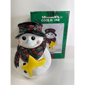 Vintage 1996 Sakura Snowden’s Christmas Cookie Jar 11"